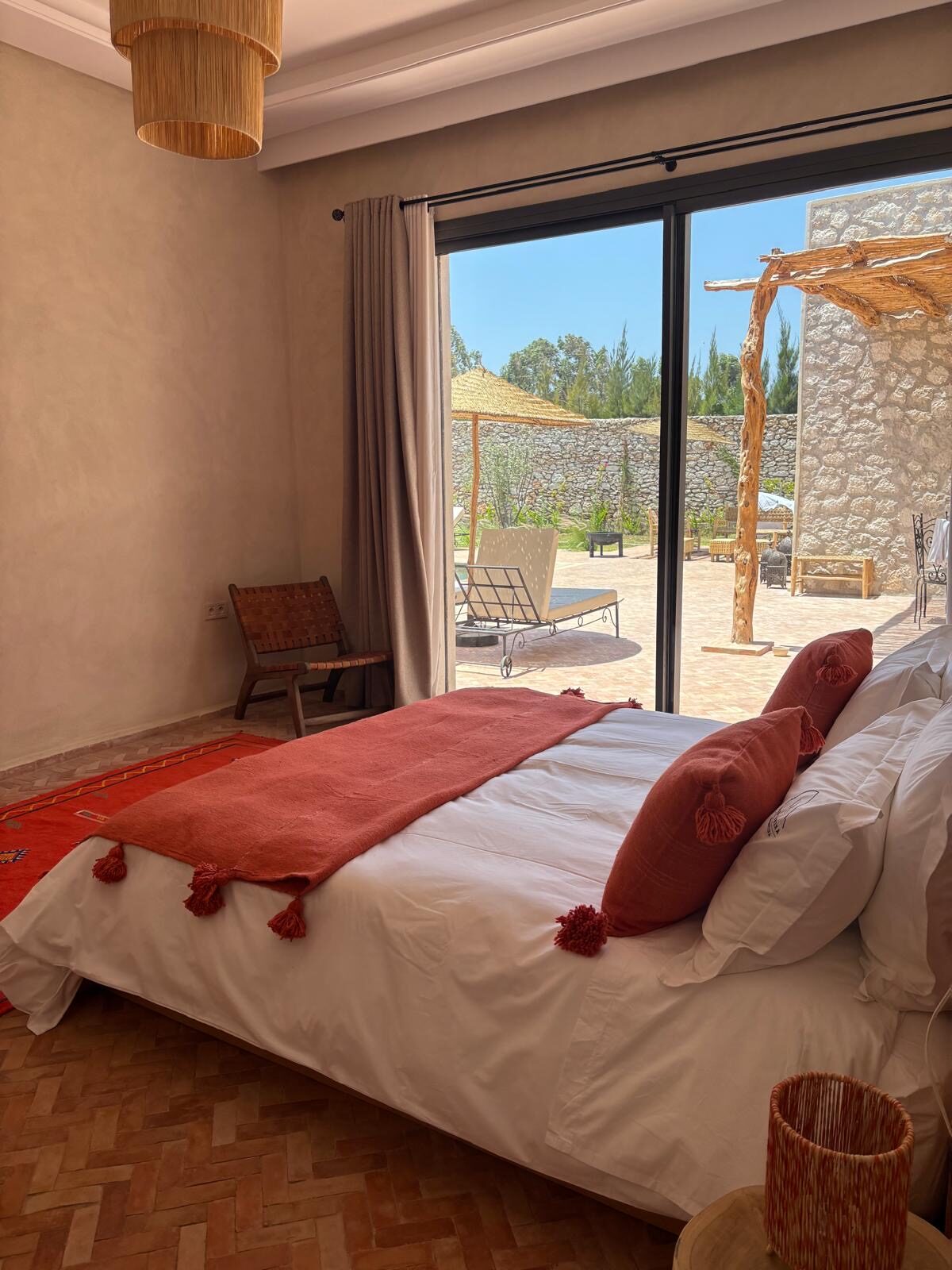Chambre, vue terrasse